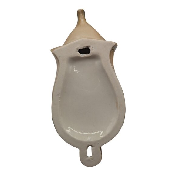 Vintage Ceramic Dual Taper Candle Holder Green Brown Double Candlestick - Picture 4 of 10